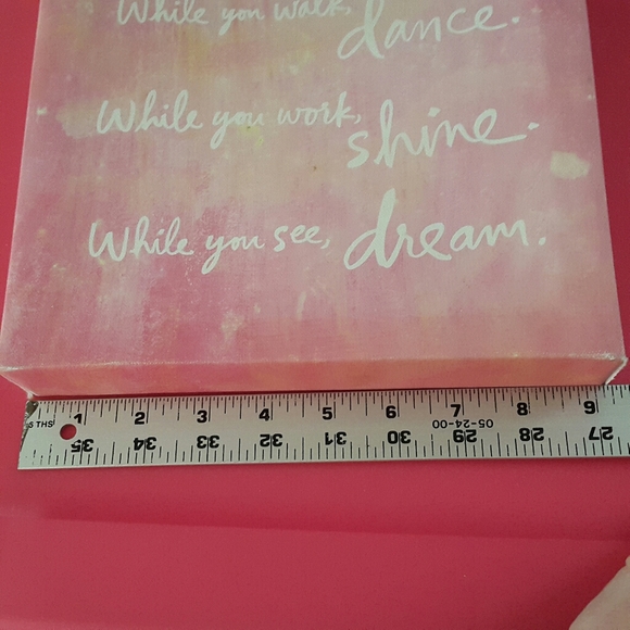 #87 Love Wall Art Sing Dance Shine Dream Pink 12" - Picture 2 of 6
